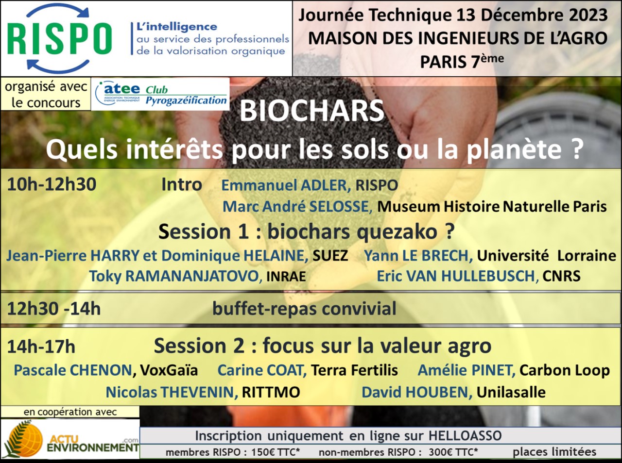 Biochars : quels intérêts pour les sols et la planète ?