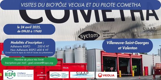 Visites du BIO&rsquo;POLE VEOLIA et du pilote COMETHA